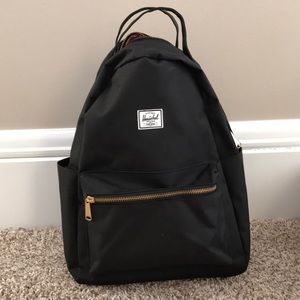 Herschel black backpack, hardly used!